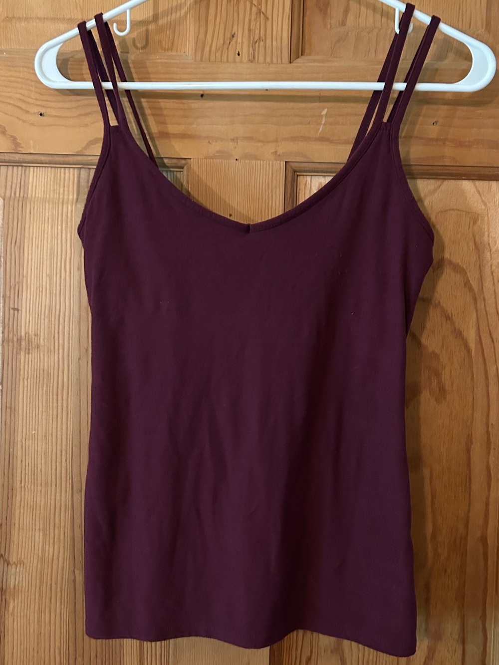 Mudd Double-Strap Tank Top in Wine